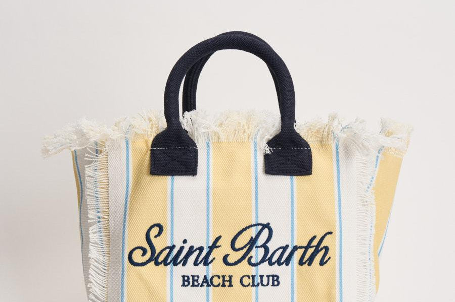 Borsa donna colette a righe gialla e bianca COLETTE 02600L MC2 SAINT BARTH 
