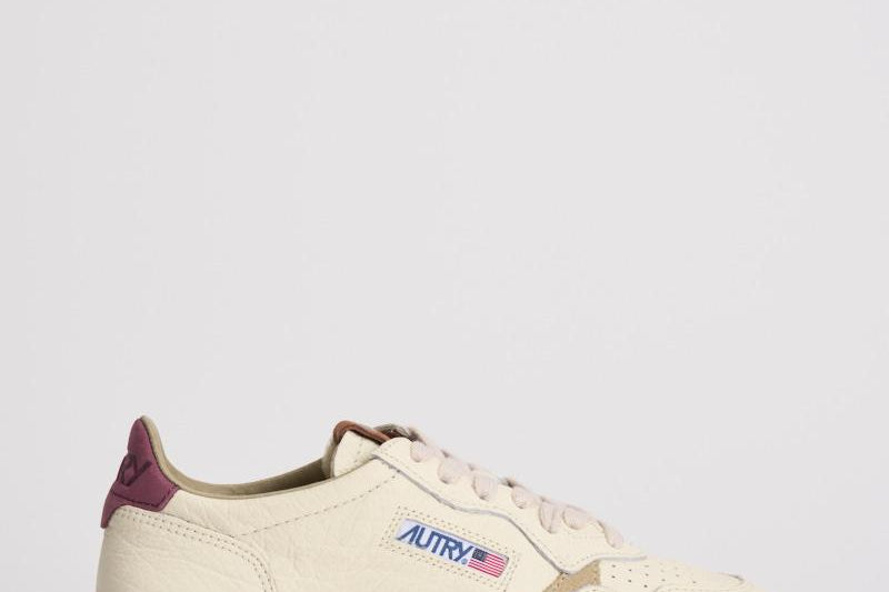 Sneakers donna Medalist panna, beige e bordeaux AULW NE10 AUTRY 