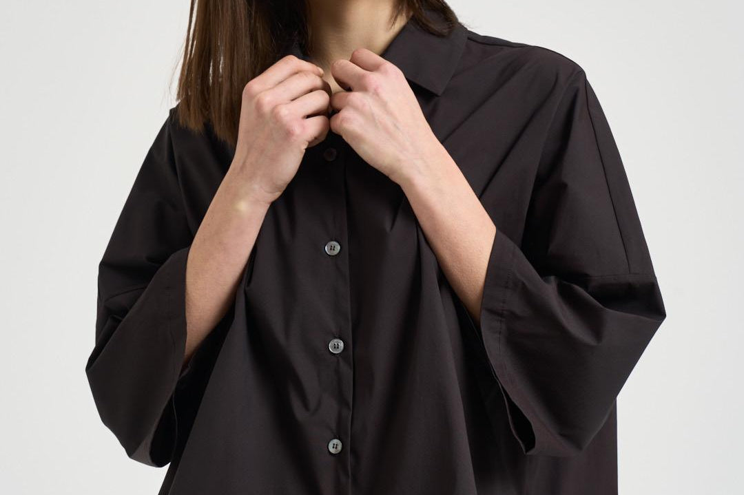 Camicia donna marrone fon F6SK22 W18 LIVIANA CONTI 