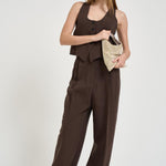 Gilet donna con bottoni marrone CALA BRO0226S IRO 