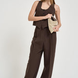 Gilet donna con bottoni marrone CALA BRO0226S IRO 