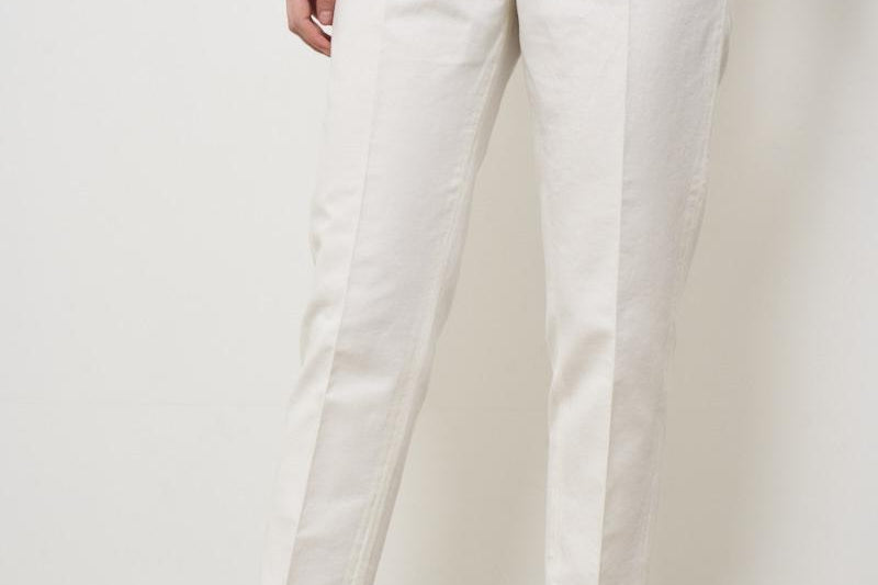 Pantaloni donna a sigaretta bianchi 176832 D6207011 INCOTEX 