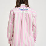 Camicia donna a righe rosa BRIG001 2153 MC2 SAINT BARTH 