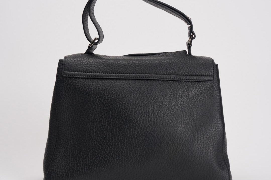 Borsa donna Sveva Soft Media a spalla in pelle con tracolla nera BT2006SOF NERO ORCIANI 