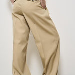 Pantalone donna wide-leg beige GWP01203 P00117015272 GOLDEN GOOSE 