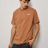 T-shirt uomo girocollo marrone ATH084 094 BARROW 