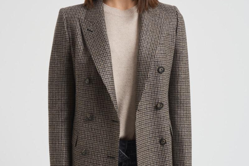 Giacca donna doppiopetto J Parigi pied de poule grigia JPARIGI10B 440015NERO TAGLIATORE 