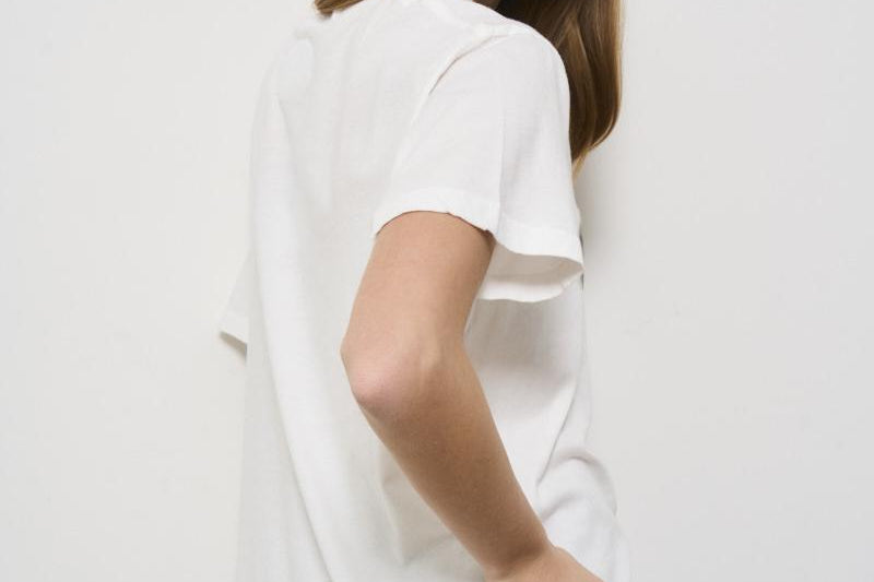 T-shirt donna bianca Cade 10465 IVY1 ANINE BING 