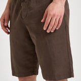Bermuda uomo in lino marrone 26P717 82 PERFECTION 