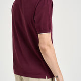 Polo uomo in maglia bordeaux SLOANCONTRAST 45 MC2 SAINT BARTH 
