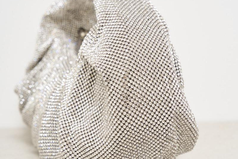 Borsa donna con strass argento YENNEFER SILVER BENEDETTA BRUZZICHES 