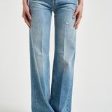 Jeans donna dritto Jacklyn in denim chiaro DP427 DF0283DLV7800 DONDUP 