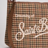 Pochette donna Parisienne Wool Pied de Poule verde ALINE WLPPOULE51 MC2 SAINT BARTH 