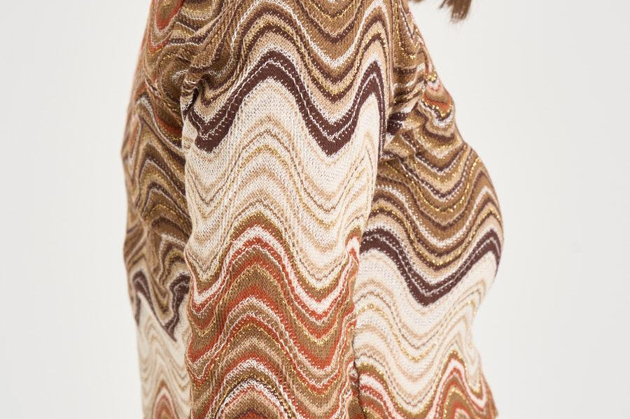 Top donna degradé zig zag marrone SIVIGLIA 01846L MC2 SAINT BARTH 