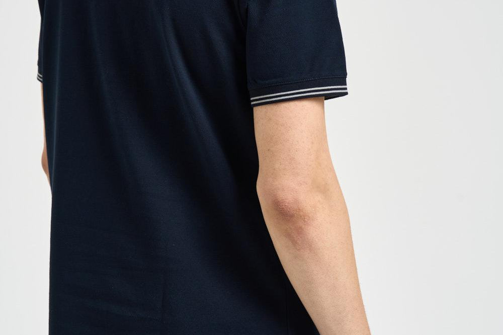 Polo uomo blu e bianca EM005842 AF12955UB118 EMPORIO ARMANI 