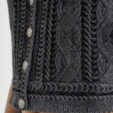 Gilet donna intrecciato grigio 106859 A3BAI91 PINKO 
