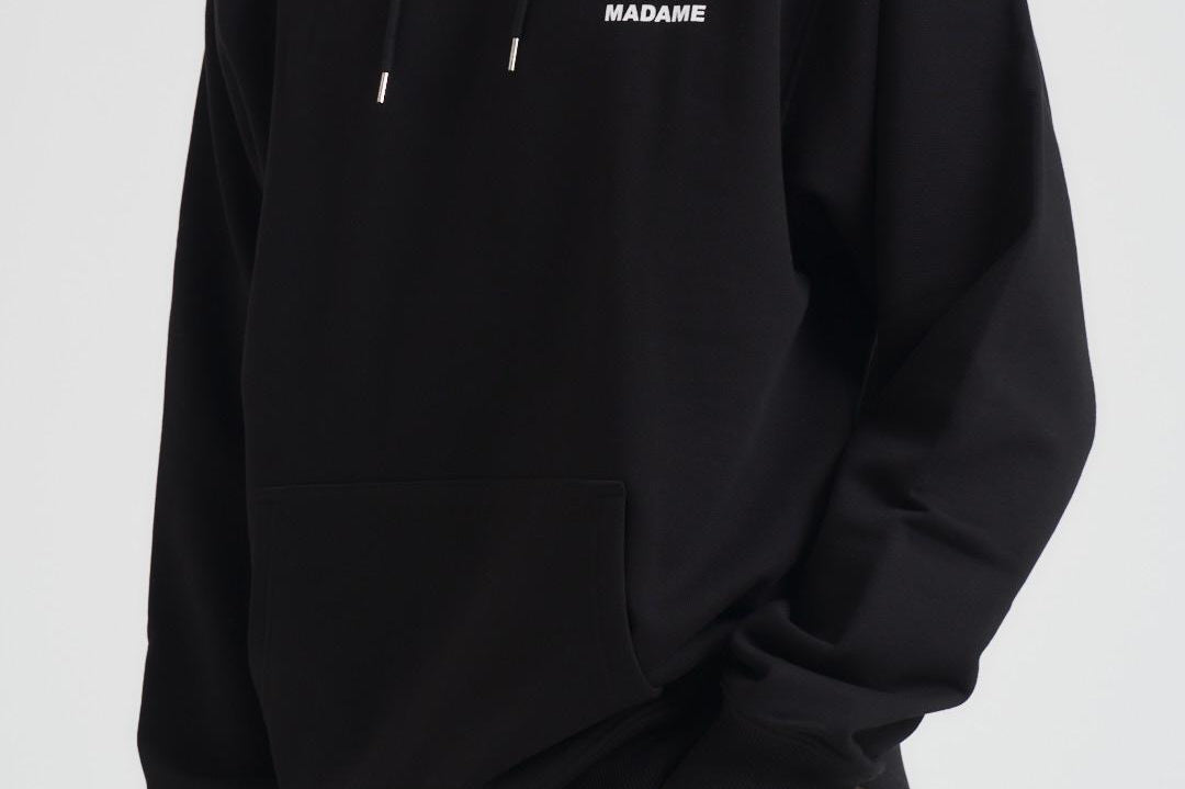 Felpa uomo con cappuccio nera HO162 CO127BL DROLE DE MONSIEUR 