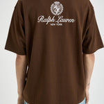 T-shirt uomo girocollo marrone 710A13265 004 RALPH LAUREN 