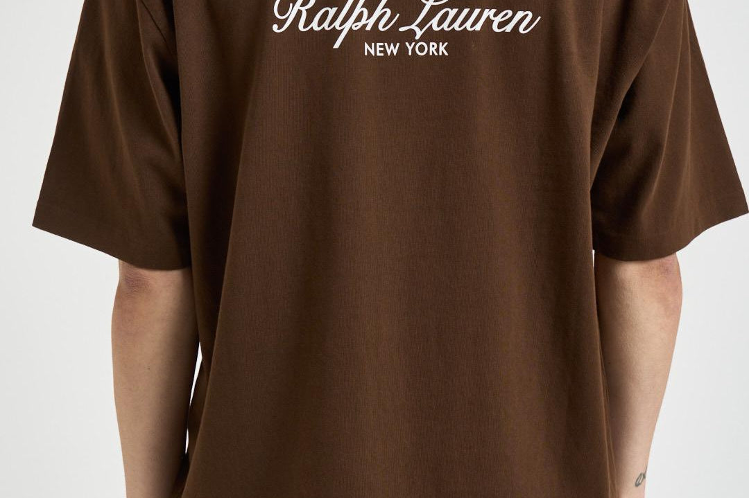T-shirt uomo girocollo marrone 710A13265 004 RALPH LAUREN 