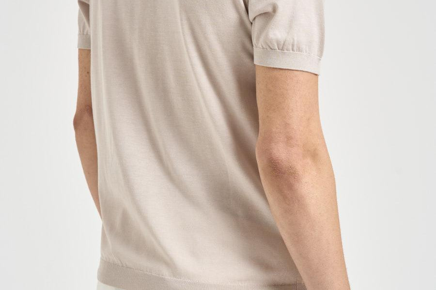 Polo uomo in maglia gesso 300423 60 KANGRA 