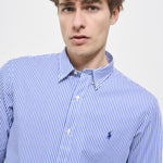 Camicia uomo a righe celeste 710928254 008 RALPH LAUREN 