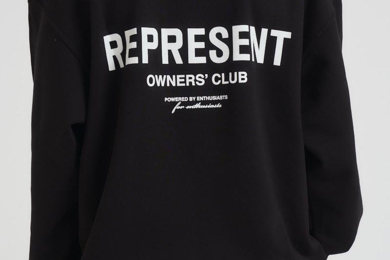 Felpa uomo girocollo nera OCM41115 BLACK REPRESENT 
