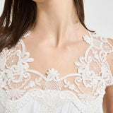 Abito donna lungo con pizzo bianco W06050581 WHITE MAURIZIO MYKONOS 