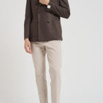 Giacca uomo doppiopetto marrone G751MF 271857F SANTANIELLO 