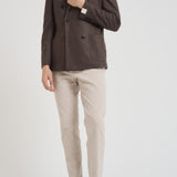 Giacca uomo doppiopetto marrone G751MF 271857F SANTANIELLO 