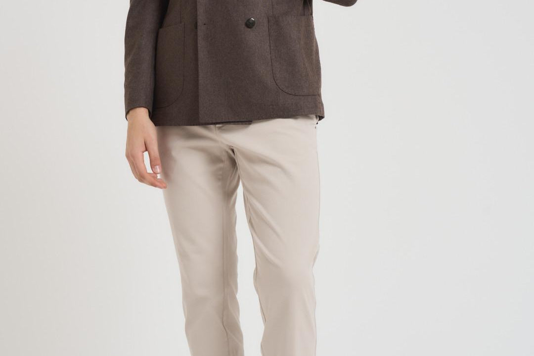 Giacca uomo doppiopetto marrone G751MF 271857F SANTANIELLO 