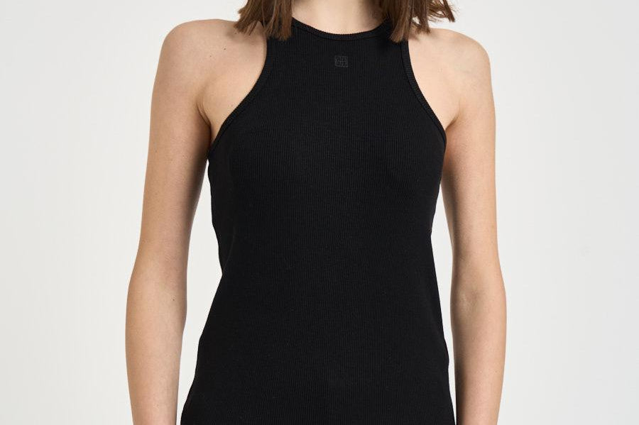 Canotta donna in cotone nera 12206 BLK26BLACK ANINE BING 