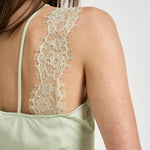 Top donna in stile lingerie verde 106623A385 LYDIAS86 PINKO 