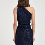 Abito donna mini Lilana con drappeggio blu RO1086FA D2K04IFADEDNIGHT ISABEL MARANT 