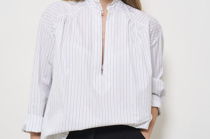 Camicia donna Fabrizia a righe Y5SK36 74RIG SEMICOUTURE 