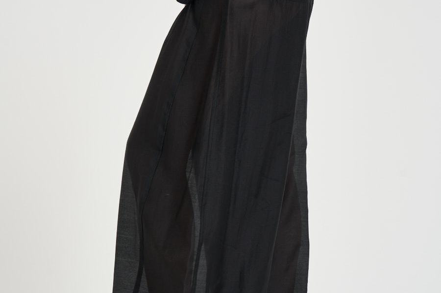 Pantalone donna semi-trasparente nero DORA T0002BLACK THE LATEST 