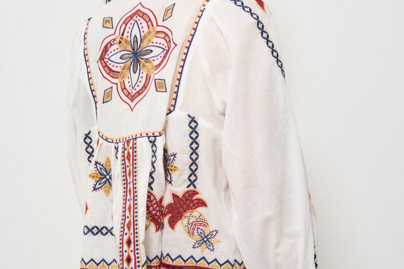 Camicia donna fantasia ricamata 332385 MARYS FARM RIO GLOBAL 