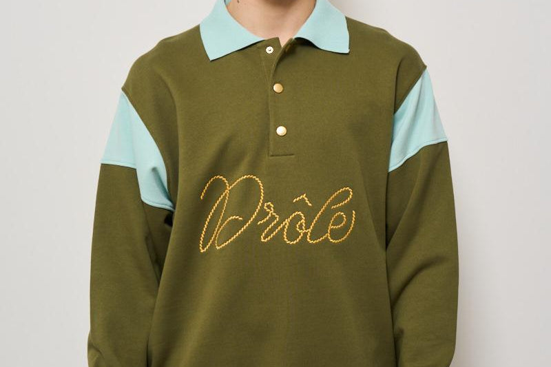 Polo uomo verde e celeste PL154 CO127LKK DROLE DE MONSIEUR 
