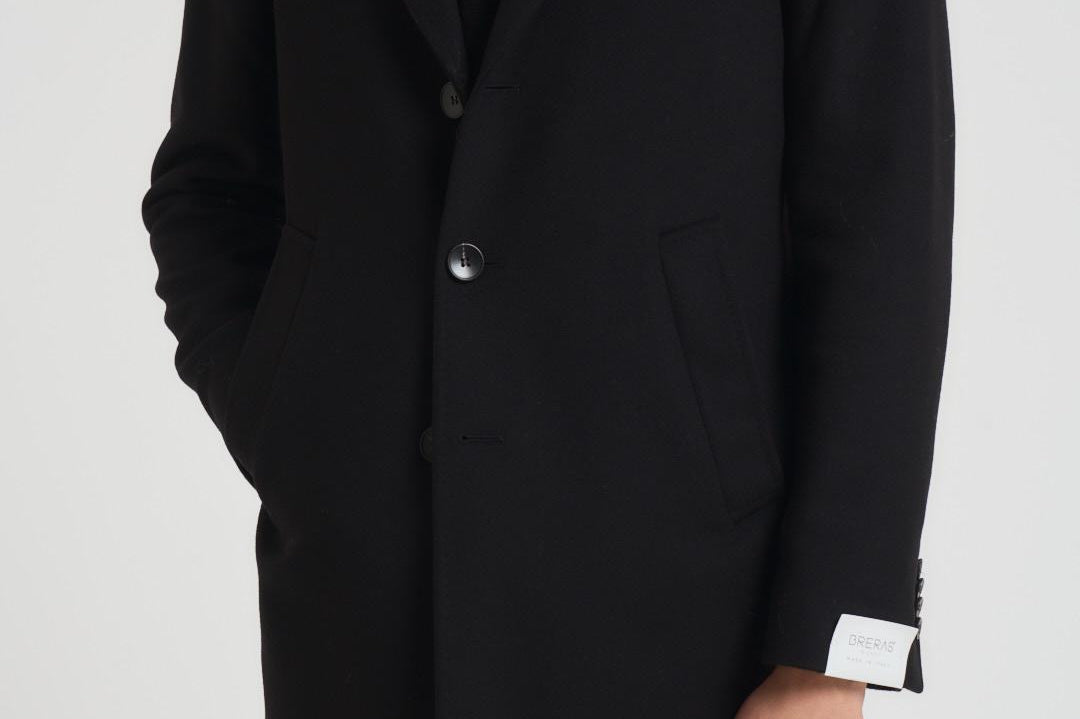 Cappotto uomo monopetto nero DUBLINO C721167 BRERAS 