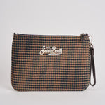 Pochette donna Parisienne Wool Pied de Poule verde PARISIENNE WLPDP5161 MC2 SAINT BARTH 