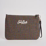 Pochette donna Parisienne Wool Pied de Poule verde PARISIENNE WLPDP5161 MC2 SAINT BARTH 