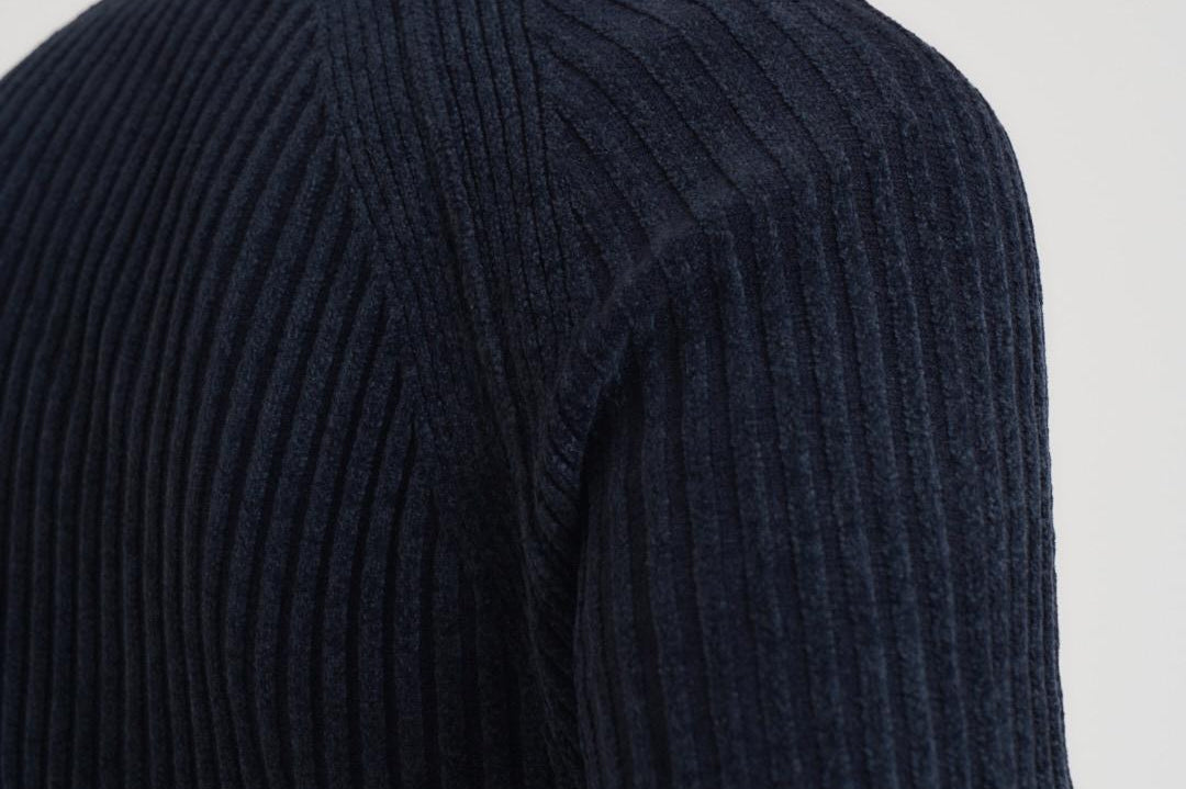 Cardigan uomo a coste blu W25139 60 RRD 