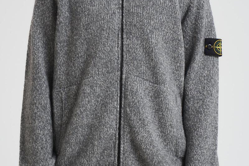 Cardigan uomo Fancy Yarn Mouliné grigio 5100051 S00N1V0M6B STONE ISLAND 