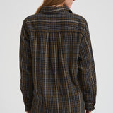 Camicia donna Core tartan marrone D380634 CORE807OLIVA P.a.r.o.s.h. 