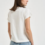 T-shirt donna girocollo bianca 100373A34F BASICOZ05 PINKO 