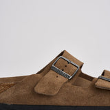 Sandalo uomo Arizona in suede marrone 1030865U DARK TEE BIRKENSTOCK 