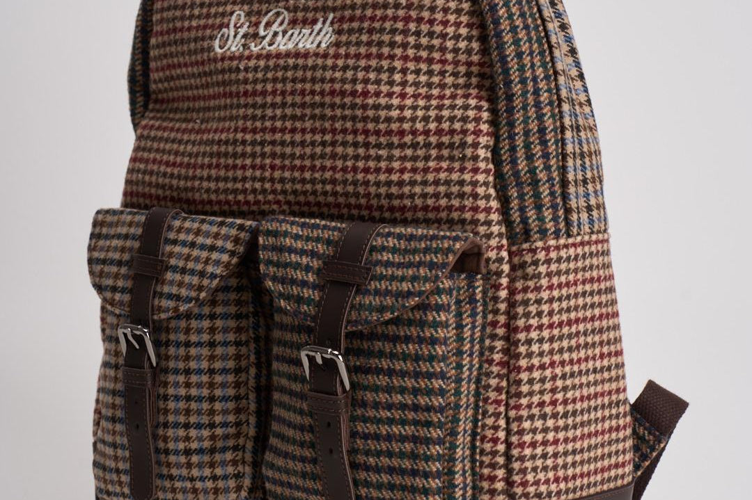 Zaino uomo pied de poule marrone CODY PIED DE POULEMIX MC2 SAINT BARTH 