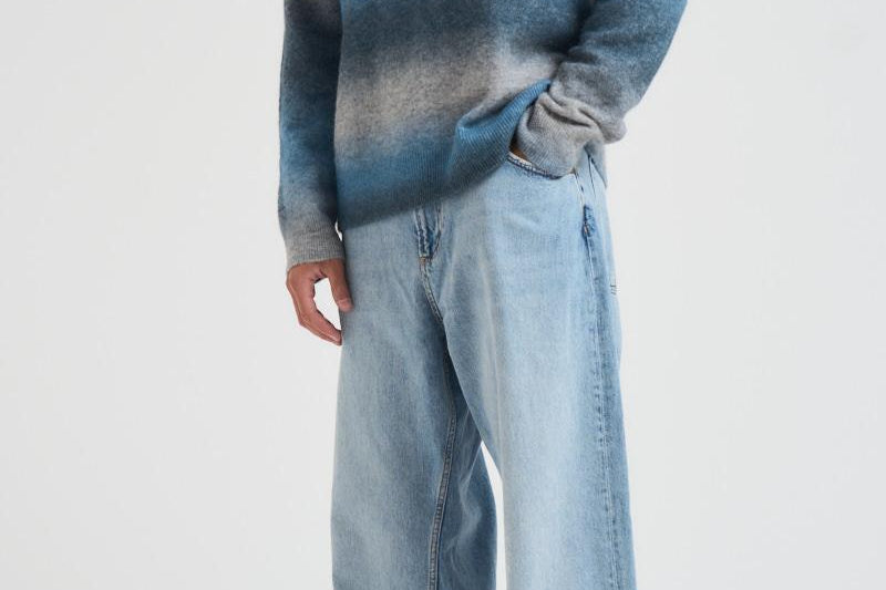 Maglia uomo effetto sfumato blu M23400046 STELLARST SAMSØE SAMSØE 