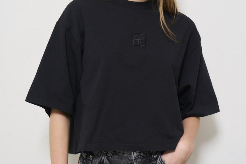 T-shirt girocollo Myers nera 10920 BLK26 ANINE BING 