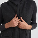 Capospalla a gilet con cappuccio in lana donna D410577 LEAK020ANTRACITE P.a.r.o.s.h. 