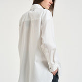 Camicia donna con pieghe bianca GWP02599 P00232310359 GOLDEN GOOSE 